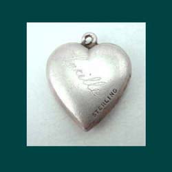 Sterling Silver 1941 Heart Charm Signature