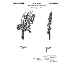 Hobe Sterling Vermeil Flower Pin Patent