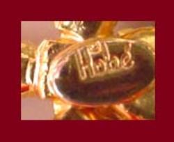 Hob&eacute; Topaz Rhinestone Bird Pin Signature