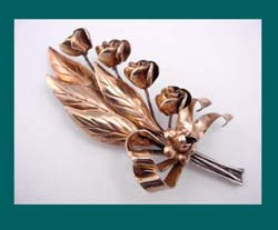 Hobe Sterling Vermeil Flower Pin