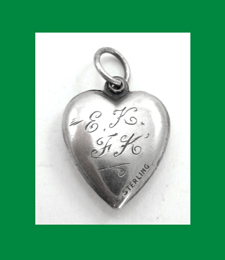 Horse Head Sterling Silver Puffy Heart Charm Signature