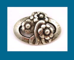 Georg Jensen Sterling Flower Pin