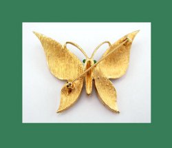 Jomaz Rhinestone Butterfly Pin Signature