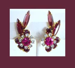Juliana Amethyst Rhinestone Earrings