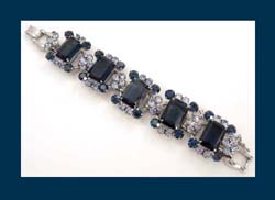 Juliana Sapphire Blue Rhinestone Bracelet