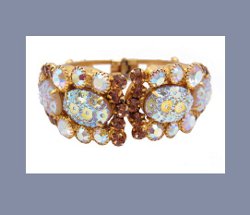 Juliana Iridescent Pressed Floral Bracelet and Earrings Bracelet