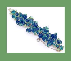 Juliana Green Glass and Rhinestone Bracelet Full