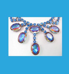 Juliana, DeLizza and Elster Watermelon Rhinetone Necklace, Bracelet and Earrings Close
