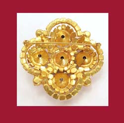Juliana Watermelon Rivoli Rhinestone Brooch Signature