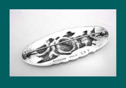 Rare S. Kirk & Son Sterling Floral Brooch Signature