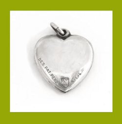 Walter Lampl Sterling Enamel Puffy Heart Charm Signature