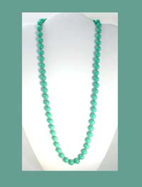 Les Bernard Glass Turquoise Beaded Necklace