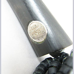 Gerda Lynggarrd for Monies Black Coconut Bead Multi Strand Necklace Signature