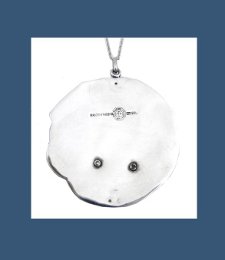 Adolf Mayer Jugendstil Silver and Ivory Rose Pendant Back
