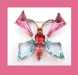 Lovely Mazer Rhinestone Butterfly Pin