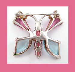 Lovely Mazer Rhinestone Butterfly Pin Signature