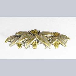 Japanese Meiji Era Hallmarked Silver Menuki Pin Front
