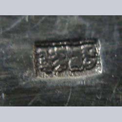 Japanese Meiji Era Hallmarked Silver Menuki Pin Hallmark
