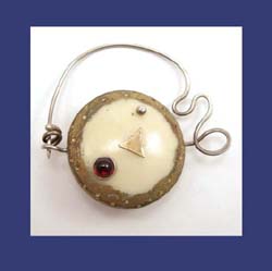 Modernist Double Sided Brooch Back