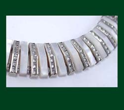 Esha Randel Style Mother of Pearl Necklace and Earrings Signature