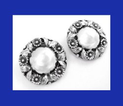 Neils Erik From Sterling Floral Earrings