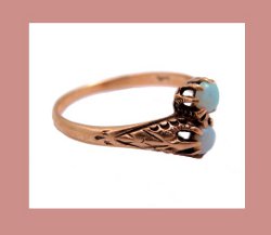 Victorian 10k Gold Opal Ring Side