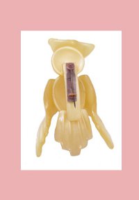 Adorable Lucite Owl Pin Back