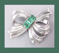 Marcel Boucher Parasina Sterling Bow Pin