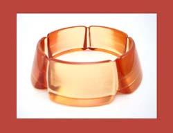 Peach Juice Bakelite Bracelet :  bangle jewelry prystal bakelite peach juice