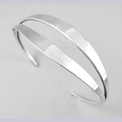 Ronald Hayes Pearson Modernist Sterling Cuff Bracelet