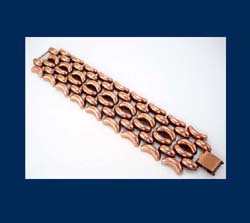 Renoir Wide Copper Track Bracelet Full