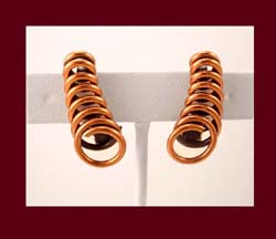 Renoir Copper Spiral Earrings
