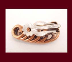 Renoir Copper Spiral Earrings Signature