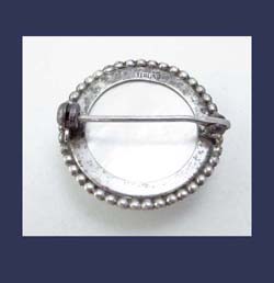 Reverse Carved Crystal Marlin Sterling Pin Signature