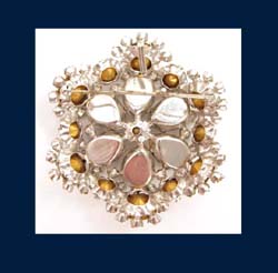 Dazzling Dimensional Rhinestone Pin Back