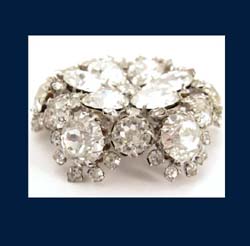 Dazzling Dimensional Rhinestone Pin Side