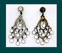 Outstanding Rhinestone Necklace and Earrings Back