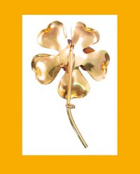 Original by Robert Orange Enamel Flower Pin Back