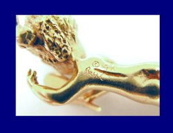 William Ruser Monday's Child 14k Gold Charm Signature