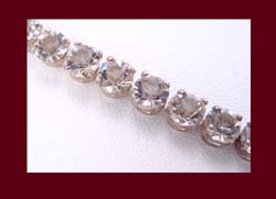 Sterling Rhinestone and Briolette Necklace Close Up