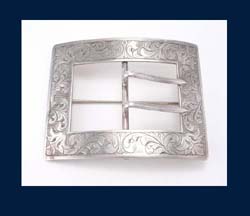 Sterling Buckle Sash Pin
