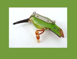 Takahashi Anna Hummingbird Brooch Back