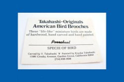 Takahashi Blue Parakeet Bird Pin Card