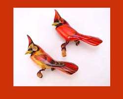 Takahashi Male and Female Cardinal Pins