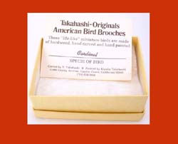 Takahashi Male and Female Cardinal Pins Card