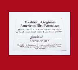 Takahashi Cardinal Pin Card