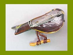 Takahashi Chickadee Bird Pin Signature