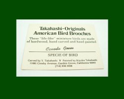 Takahashi Canadian Goose Pin Card