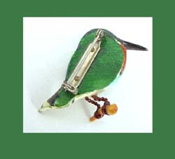 Kingfisher Bird Pin by Takahashi Back