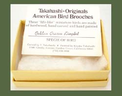 Takahashi Male and Female Golden-crowned Kinglet Pins Card